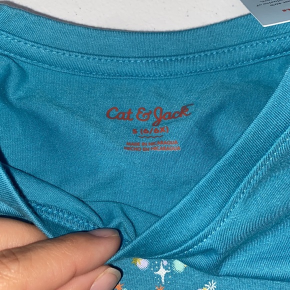 Cat & Jack Girl’s Snowflake Long Sleeve Top Blouse Size S (6/6x) NWT - Picture 3 of 4